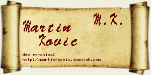 Martin Ković vizit kartica